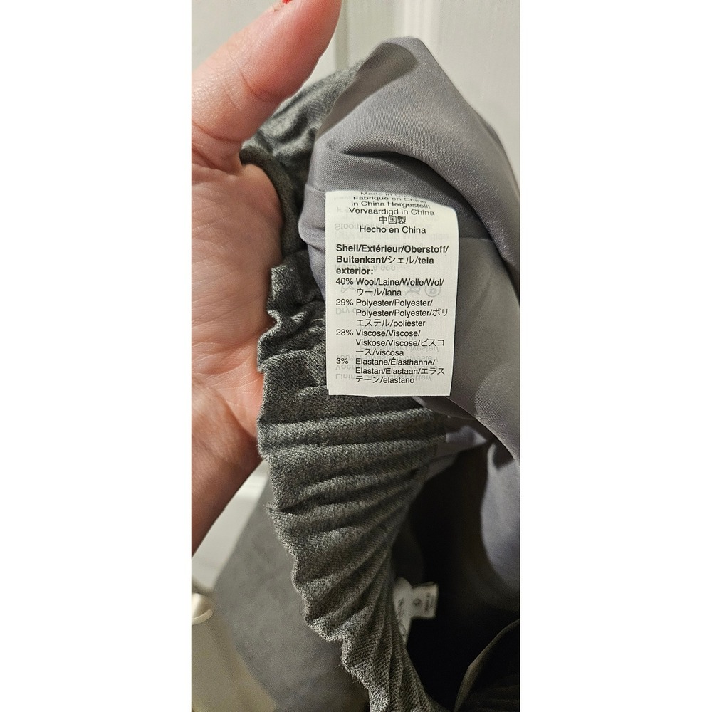 J Crew Wool Blend Sidewalk Skirt 0 Heather Pewter Elastic Waist NWT Paperbag - Picture 6 of 7